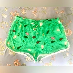 Rachel Antonoff PJ Shorts in Green Floral